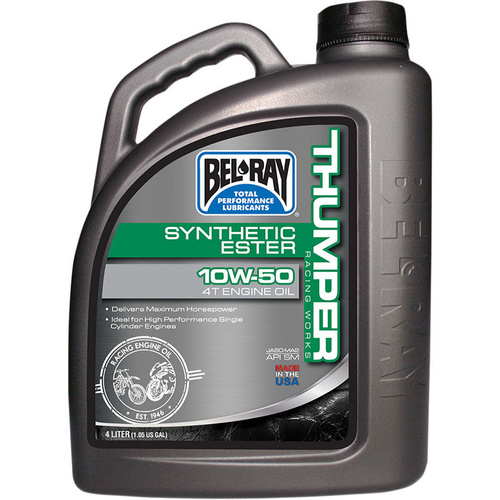 BELRAY 4L WORKS THUMPER 10W50 SYNTHETIC ESTER 4 STROKE OIL