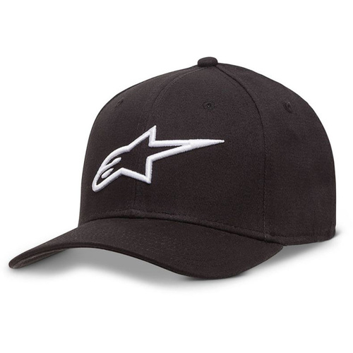 ALPINESTARS AGELESS BLACK / WHITE FLEXFIT HAT - S/M