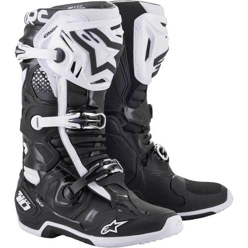 ALPINESTARS 2024 TECH 10 BLACK / WHITE BOOTS - 11