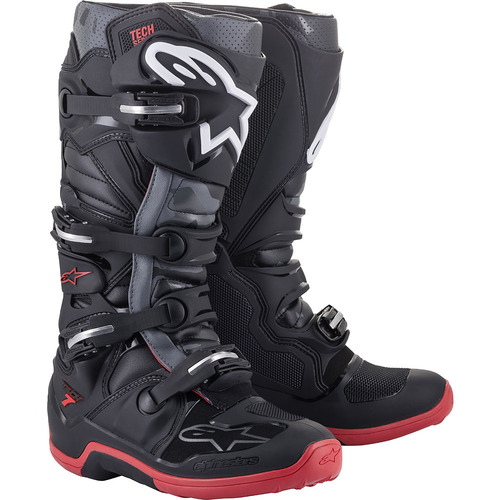 ALPINESTARS 2024 TECH 7 BLACK / GREY / RED BOOTS - 7