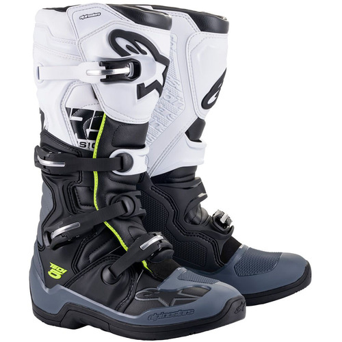 ALPINESTARS 2024 TECH 5 WHITE / GREY / BLACK BOOTS - 8