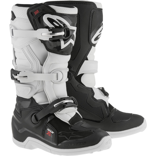 ALPINESTARS 2024 TECH 7S BLACK/WHITE KIDS BOOTS - 2