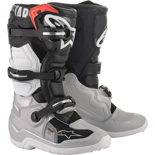 ALPINESTARS 2023 TECH 7S BLACK/SILVER/GOLD KIDS BOOTS - 4