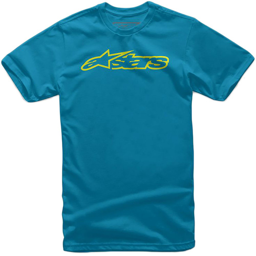 ALPINESTARS BLAZE ROYAL BLUE/FLO YELLOW KIDS TEE - SM