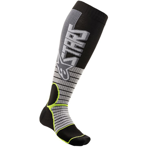 ALPINESTARS MX PRO GREY/FLURO SOCKS - MD