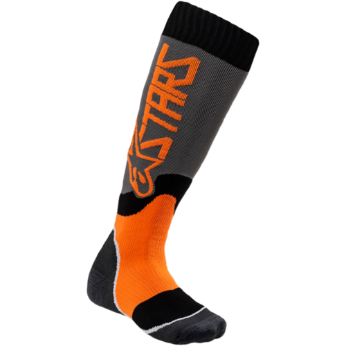 ALPINESTARS MX PLUS-2 ORANGE/GREY FLUO KIDS SOCKS