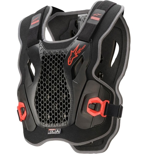 ALPINESTARS BIONIC ACTION BLACK / RED CHEST PROTECTOR - XL/2X