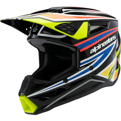 ALPINESTARS 2026 S-M3 WURX YELLOW / BLUE / RED KIDS HELMET - S