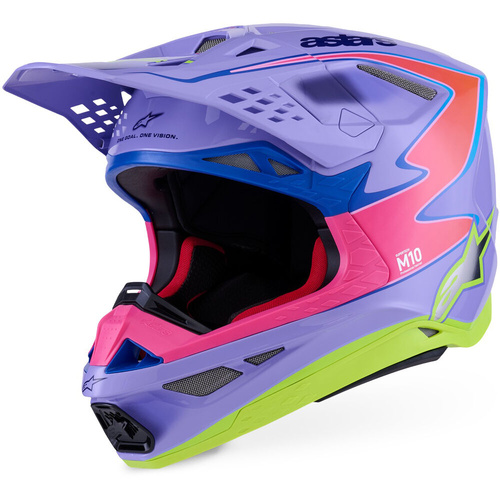 ALPINESTARS 2026 S-M10 JETT LAWRENCE PURPLE / PINK / FLO YELLOW HELMET - XS