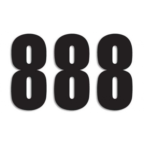 BLACKBIRD NUMBERS FOUR SERIES 3PK 8x5cm Black 8