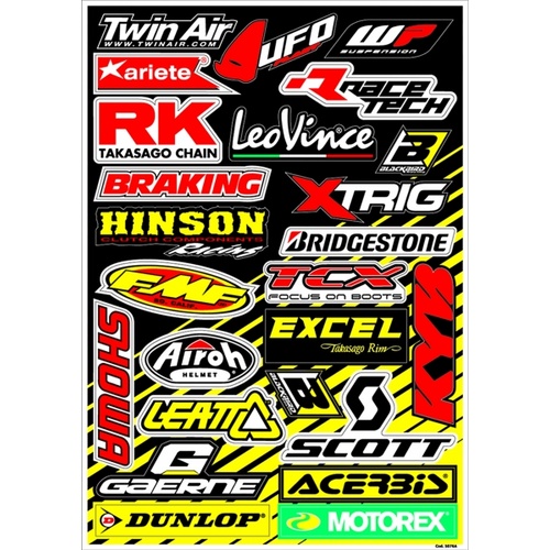 BLACKBIRD DECAL UNIVERSAL SPONSOR LOGO STICKER SHEET A