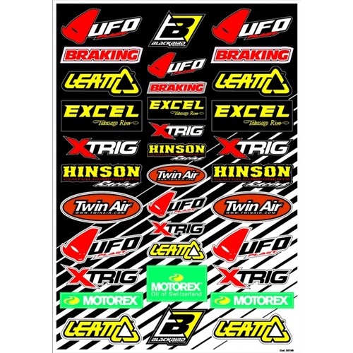 BLACKBIRD DECAL UNIVERSAL SPONSOR LOGO STICKER SHEET B