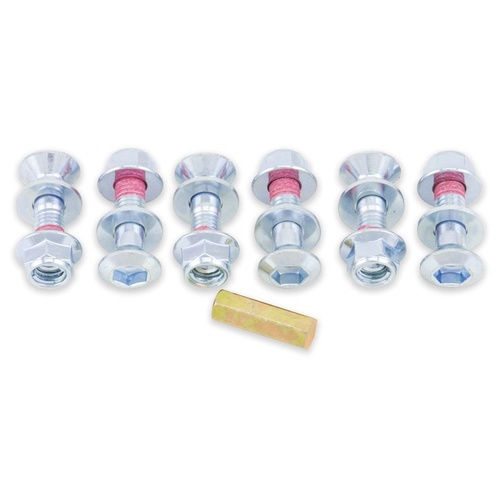 BOLT HUB SAVERS SILVER DOUBLE LOCKED SPROCKET FASTENING KIT