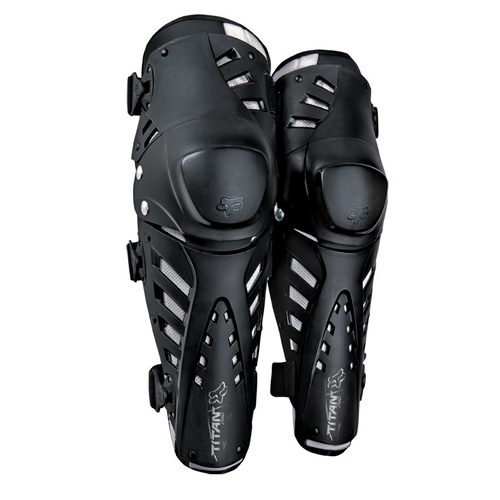 FOX TITAN PRO BLACK PIVOT KNEE GUARDS