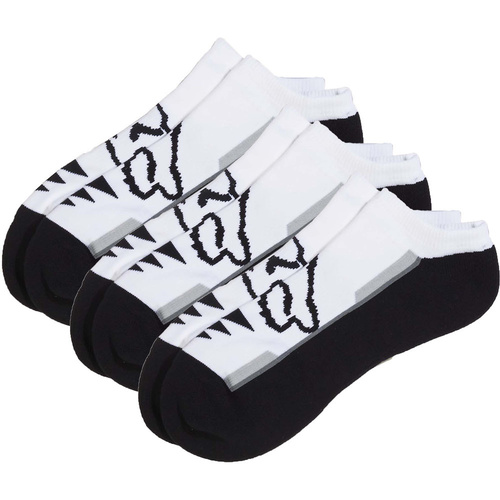 FOX PERFORMANCE NO SHOW WHITE SOCKS 3PK - S/M