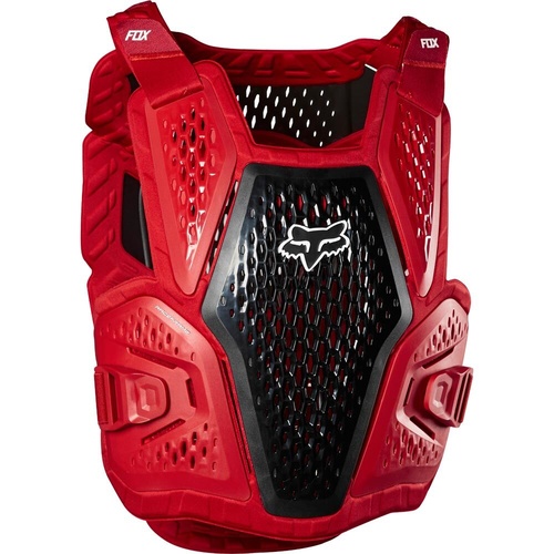 FOX 2022 RACEFRAME ROOST FLAME KIDS RED BODY ARMOUR