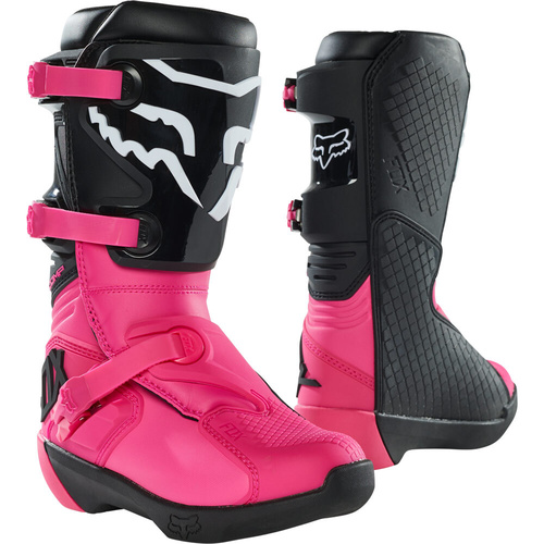 FOX 2021 COMP BLACK/PINK KIDS BOOTS - 3