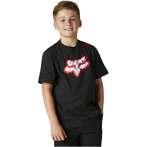 FOX KARRERA HEAD BLACK  KIDS TEE - S