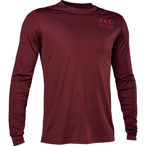 FOX RANGER SWATH LS DARK MAROON JERSEY - S