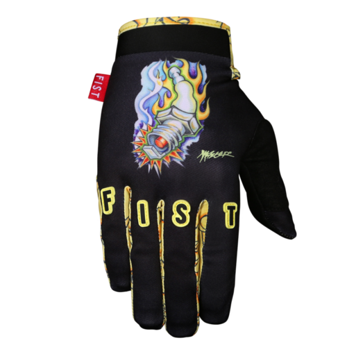 FIST MIKE METZGER FLAMING PLUG STRAPPED GLOVES - XS