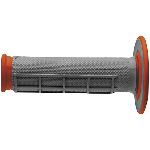 RENTHAL DUAL COMPOUND HALF WAFFLE ORANGE/GREY GRIPS