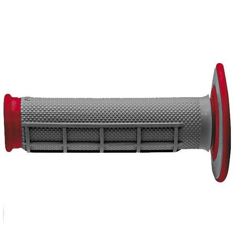RENTHAL DUAL COMPOUND HALF WAFFLE RED/GREY GRIPS