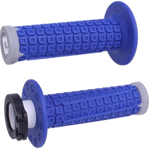 ODI V2 NOMAD D3O BLUE / GREY 2T / 4T LOCK ON GRIPS