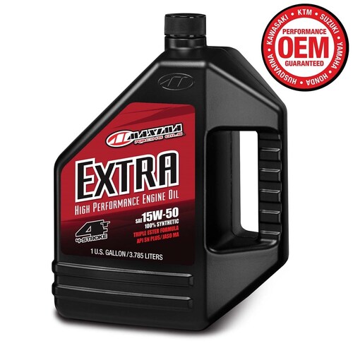 MAXIMA 4L EXTRA 15W50 TRIPLE ESTER 100% SYNTHETIC 4 STROKE OIL
