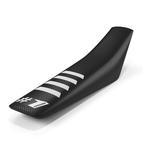 ONEGRIPPER RIBBEED BLACK/WHITE SEAT COVER