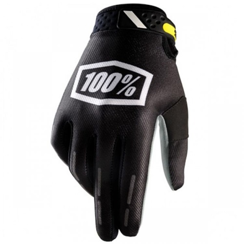 100% PERCENT RIDEFIT CORPO BLACK GLOVES - SM