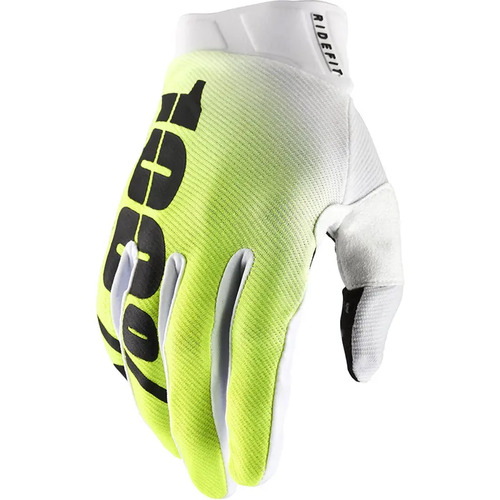 100% PERCENT RIDEFIT KORP YELLOW GLOVES - SM