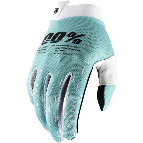 100% PERCENT I-TRACK AQUA GLOVES - SM