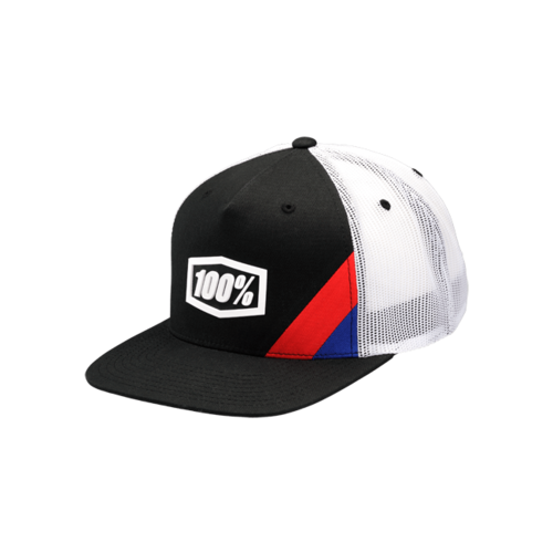 100% CORNERSTONE TRUCKER HAT BLK YTH