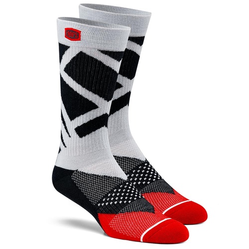 100% PERCENT RIFT STEEL GREY ATHLETE SOCKS - S/M
