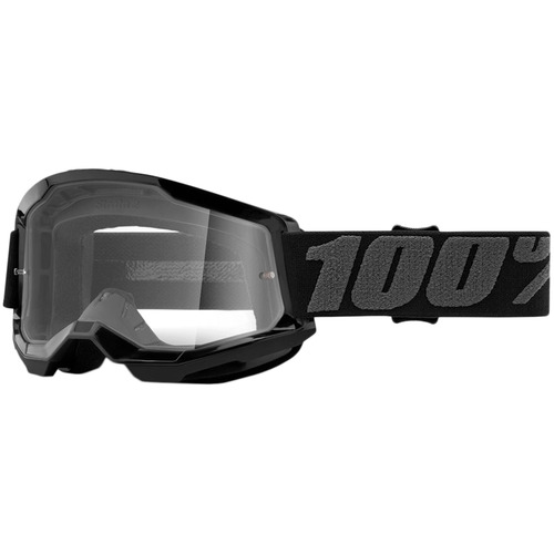 100% PERCENT STRATA 2 BLACK CLEAR GOGGLES