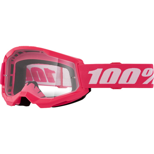 100% PERCENT STRATA 2 PINK CLEAR GOGGLES