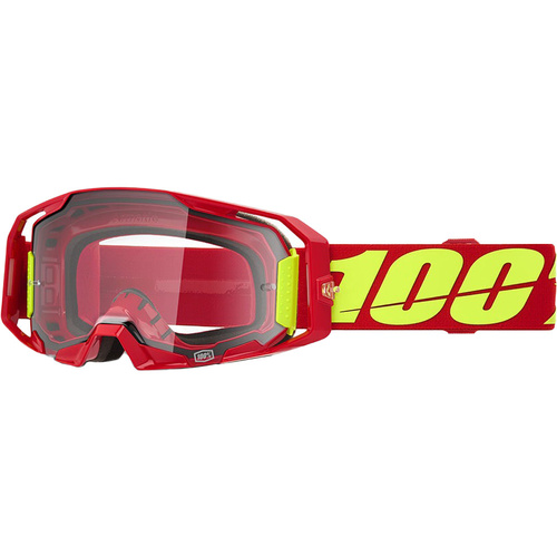 100% PERCENT ARMATIC RED CLEAR GOGGLES