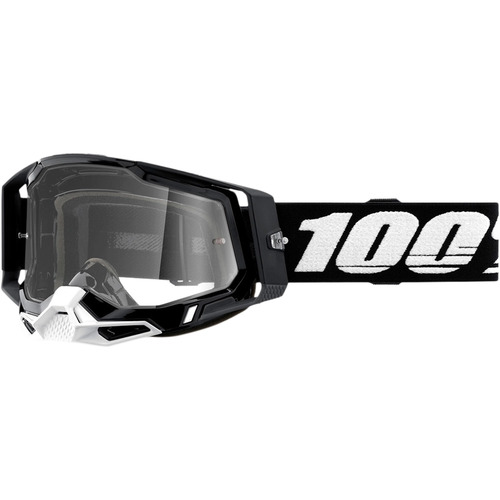 100% PERCENT RACECRAFT 2 BLACK CLEAR GOGGLES