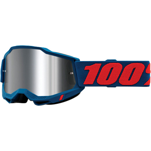 100% PERCENT ACCURI 2 ODEON FLASH SILVER GOGGLES