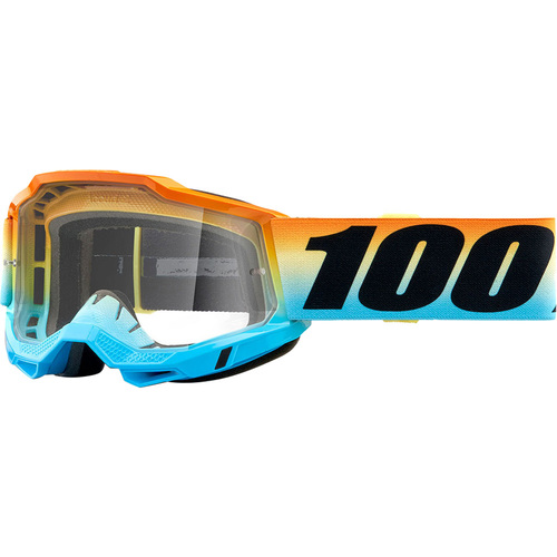100% PERCENT ACCURI 2 SUNSET CLEAR KIDS GOGGLES NEW ARRIVAL