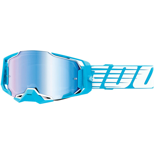 100% PERCENT ARMEGA OVERSIZED SKY BLUE MIRROR GOGGLES