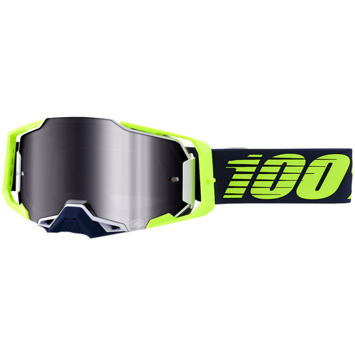 100% PERCENT ARMEGA DEKER SILVER MIRROR GOGGLES