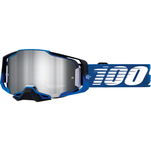 100% PERCENT ARMEGA ROCKCHUCK FLASH SILVER GOGGLES