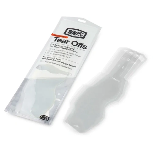 100% PERCENT ACCURI 2 / STRATA 2 KIDS STANDARD TEAR-OFFS - 20 PACK