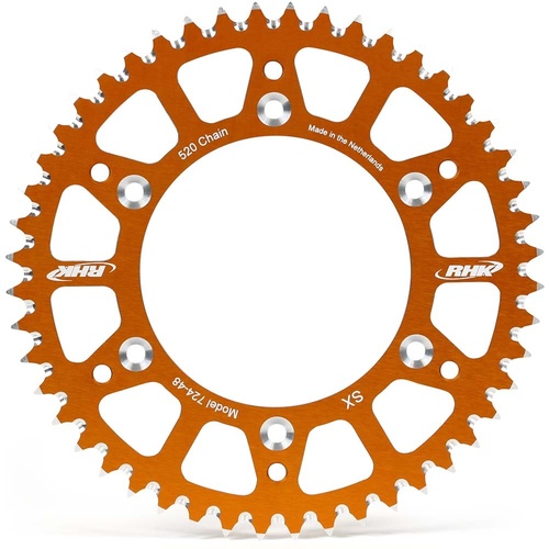 RHK KTM 85 SX 03-17 HUSQVARNA TC85 14-17 WARRIOR ALLOY ORANGE REAR SPROCKET - 45T