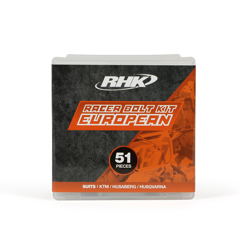 RHK EUROPEAN KTM/HUSQVARNA/HUSABERG RACER 51PC BOLT KIT