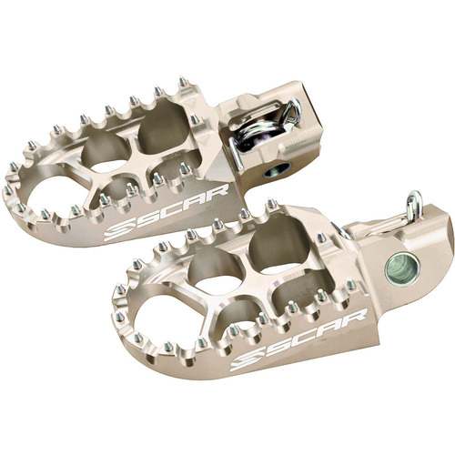 SCAR RACING EVOLUTION YAMAHA YZ / YZF / WRF / YZFX 99-23 SILVER FOOTPEGS